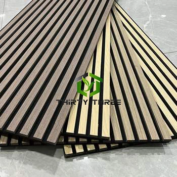 ขายส่งแผงอะคูสติกสแลตไม้ธรรมชาติ Akupanel